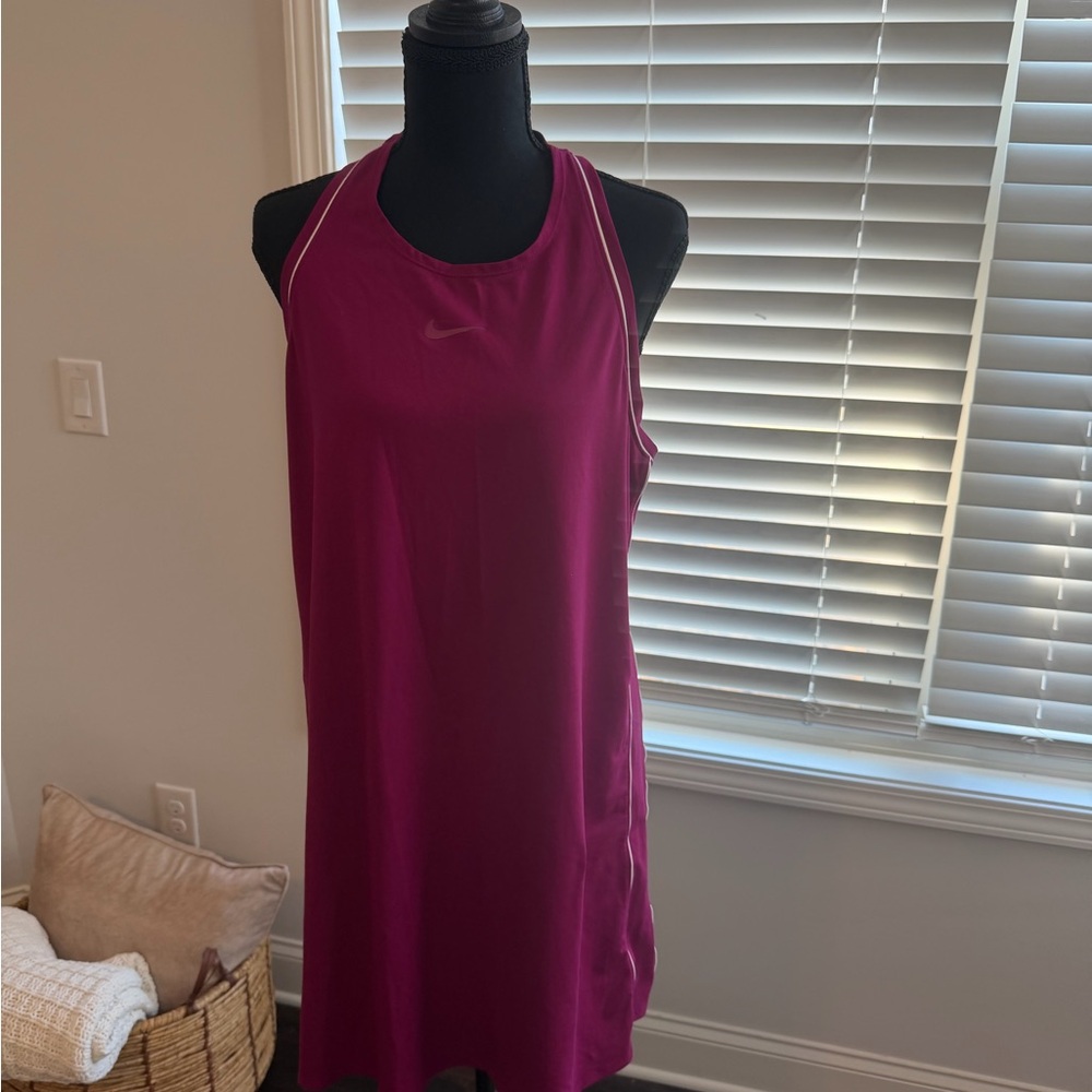 Nike Magenta Racerback Athletic Tank Dress